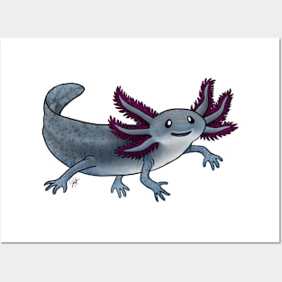 Amphibians - Axolotl - Lavender Posters and Art